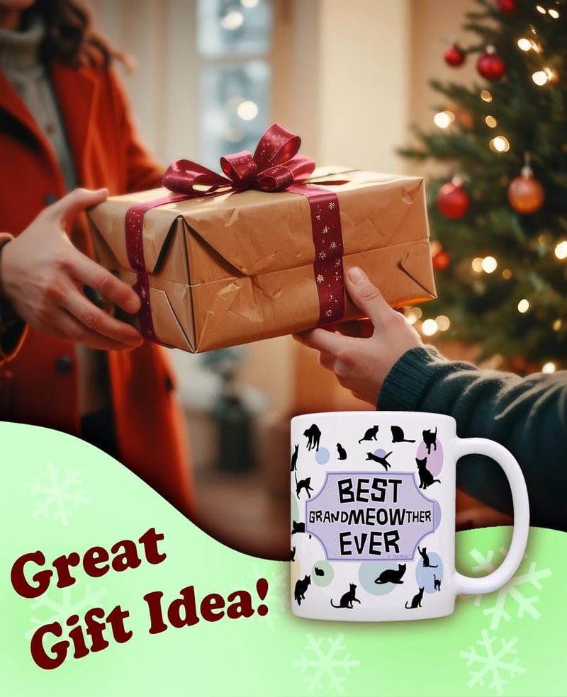 ThisWear Cat Themed Gifts Best Grandmeowther Cat Cup Cat Related Gifts Cat Grandma Coffee Mug Tea Cup Multi - Image 2